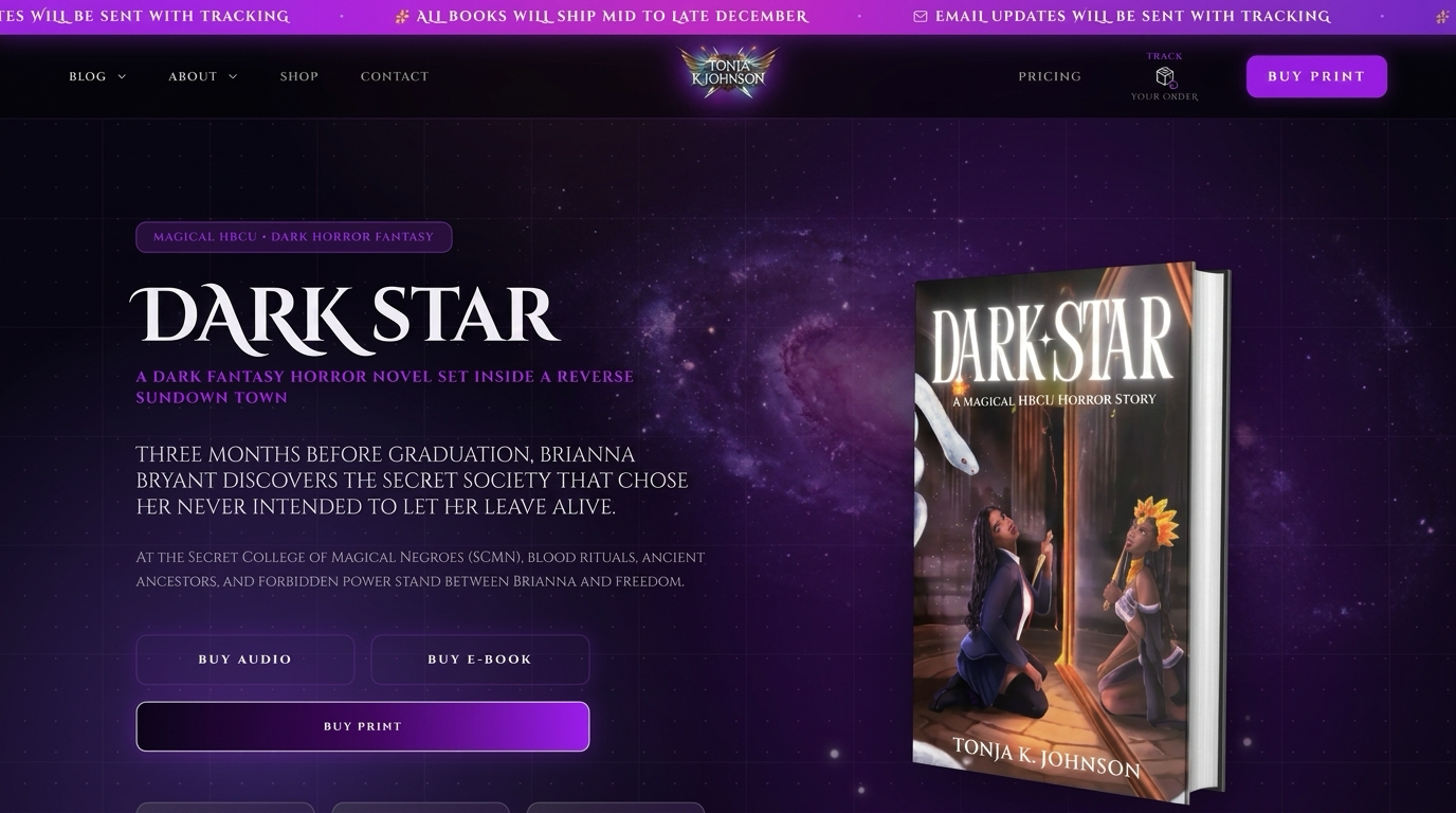 Dark Star Book Publishing Platform Live Demo